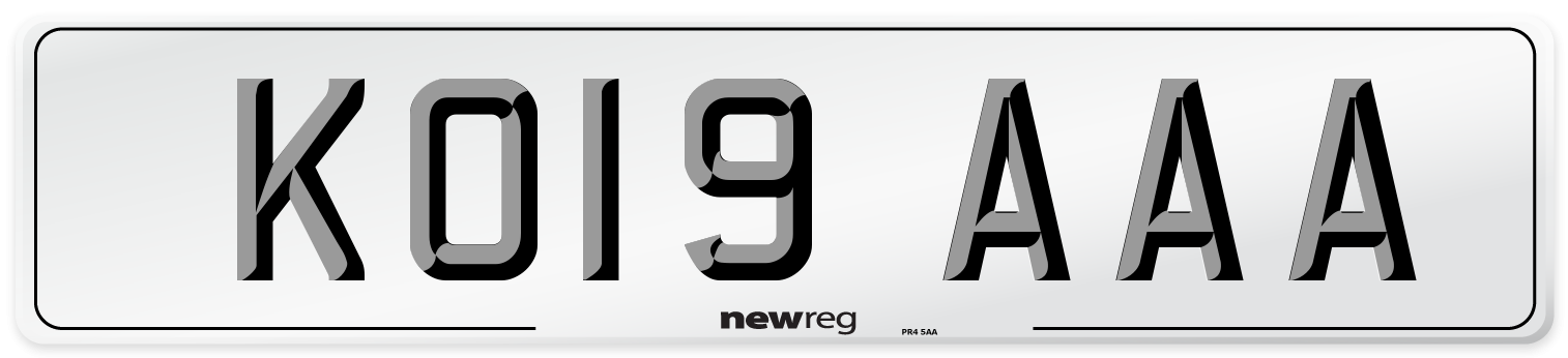 KO19 AAA Number Plate from New Reg